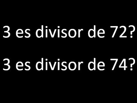 3 es divisor de 72
