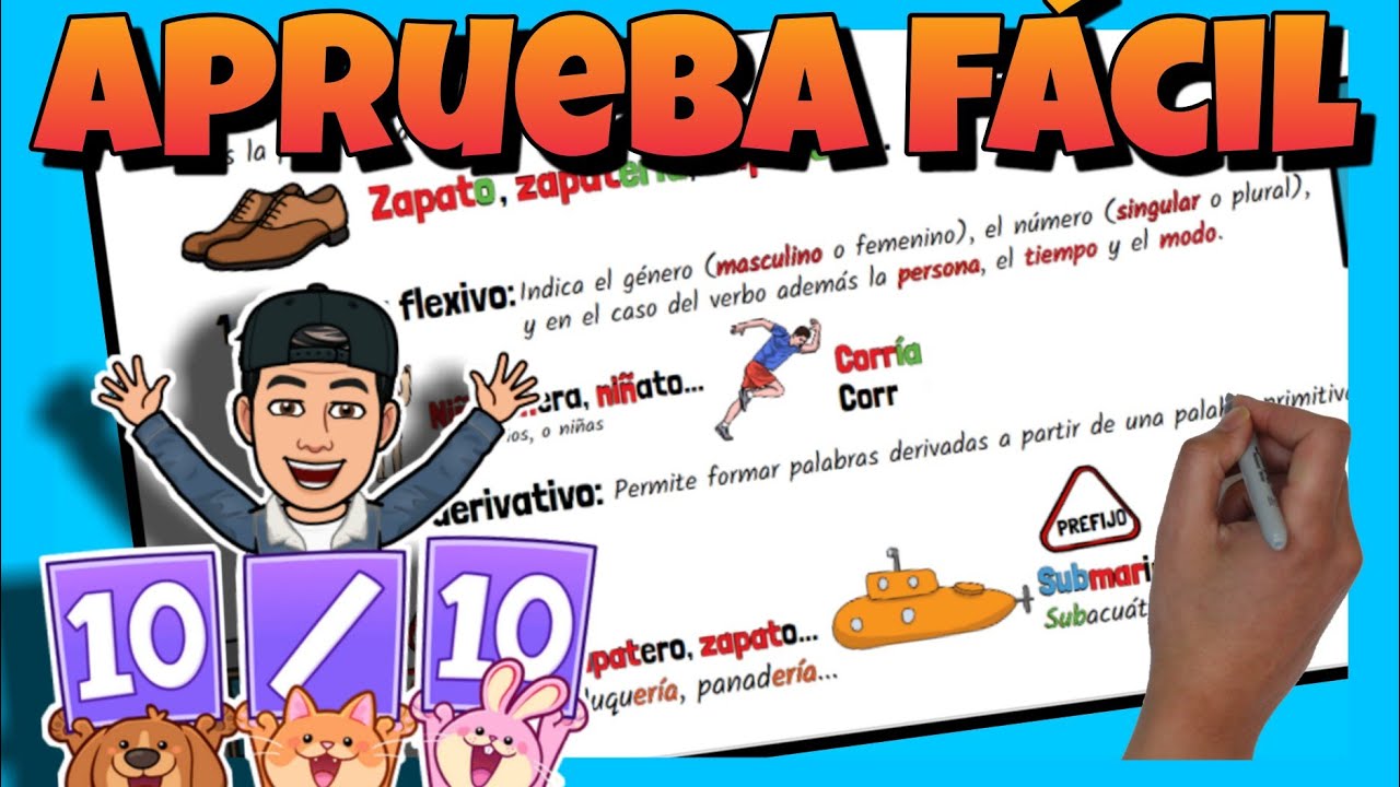 análisis morfológico de palabras ejercicios resueltos