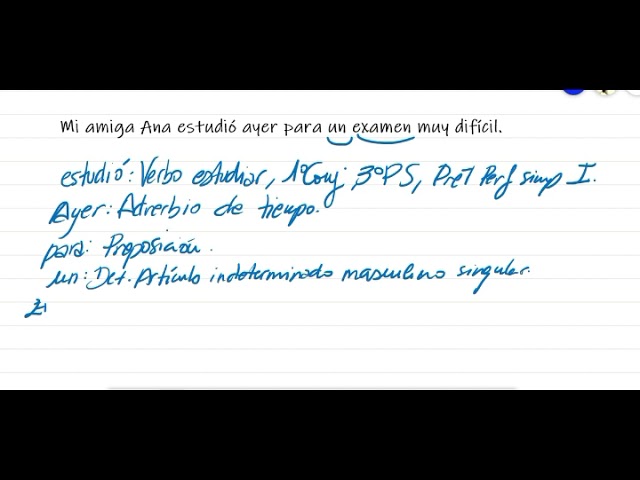 analisis morfológico ejercicios resueltos pdf