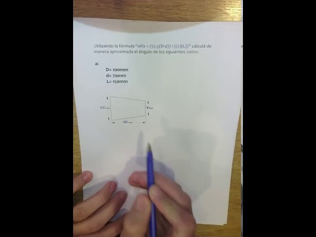 calculo conicidad