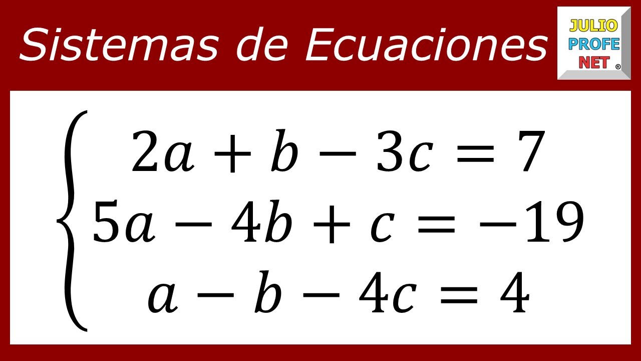 como resolver un sistema de ecuaciones de 3 incognitas