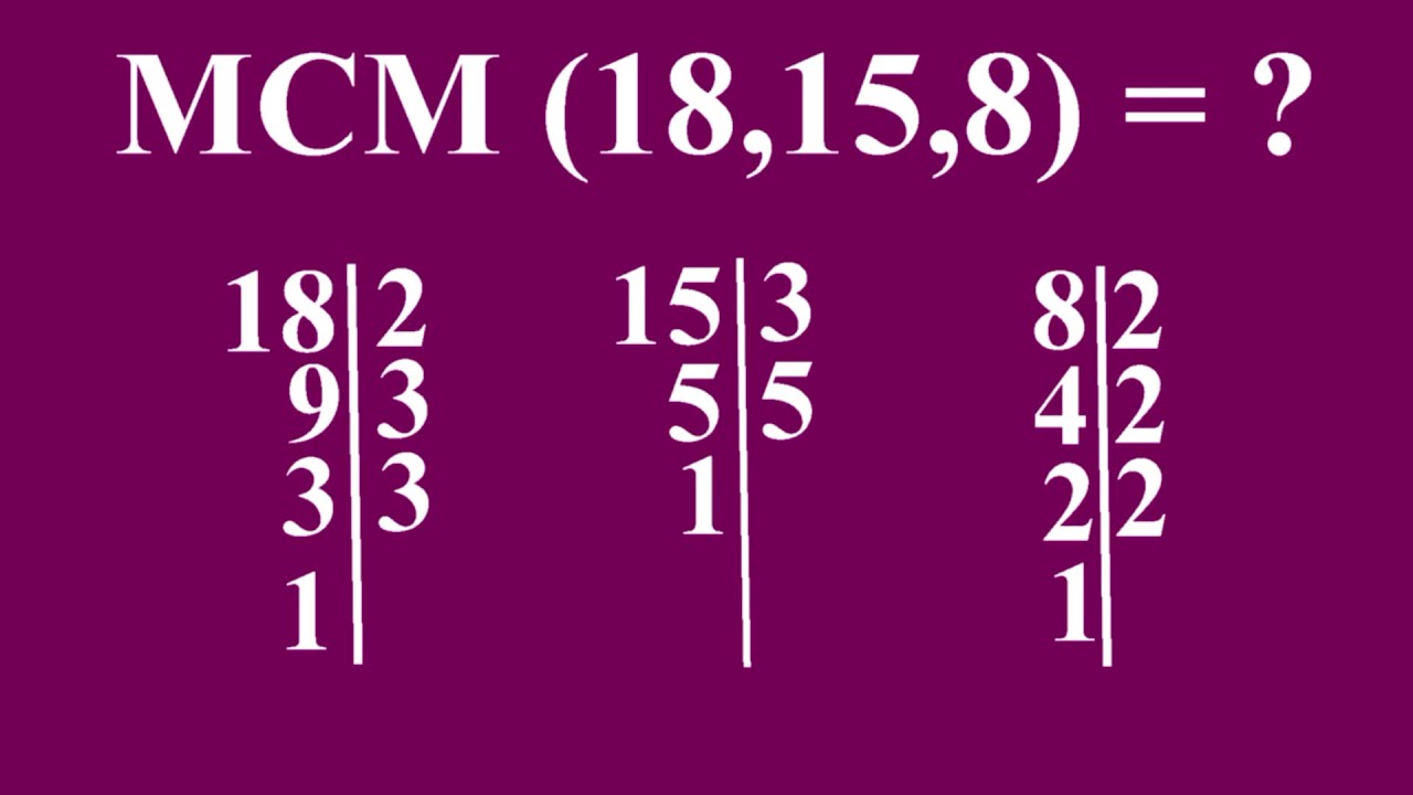 cual es el m.c.m de 3