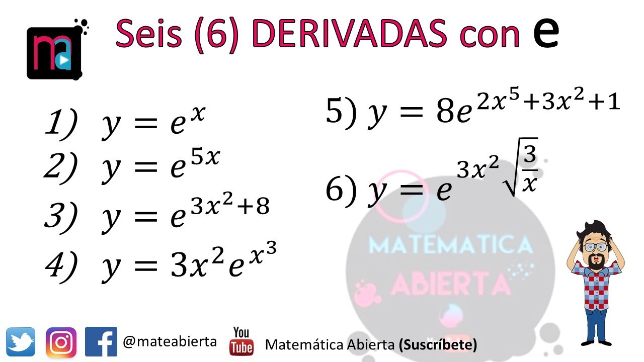 derivadas con el numero e