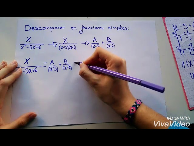 descomponer fracciones algebraicas