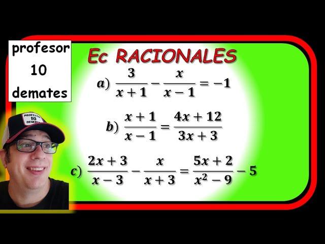 ecuaciones racionales 1 bachillerato ejercicios resueltos