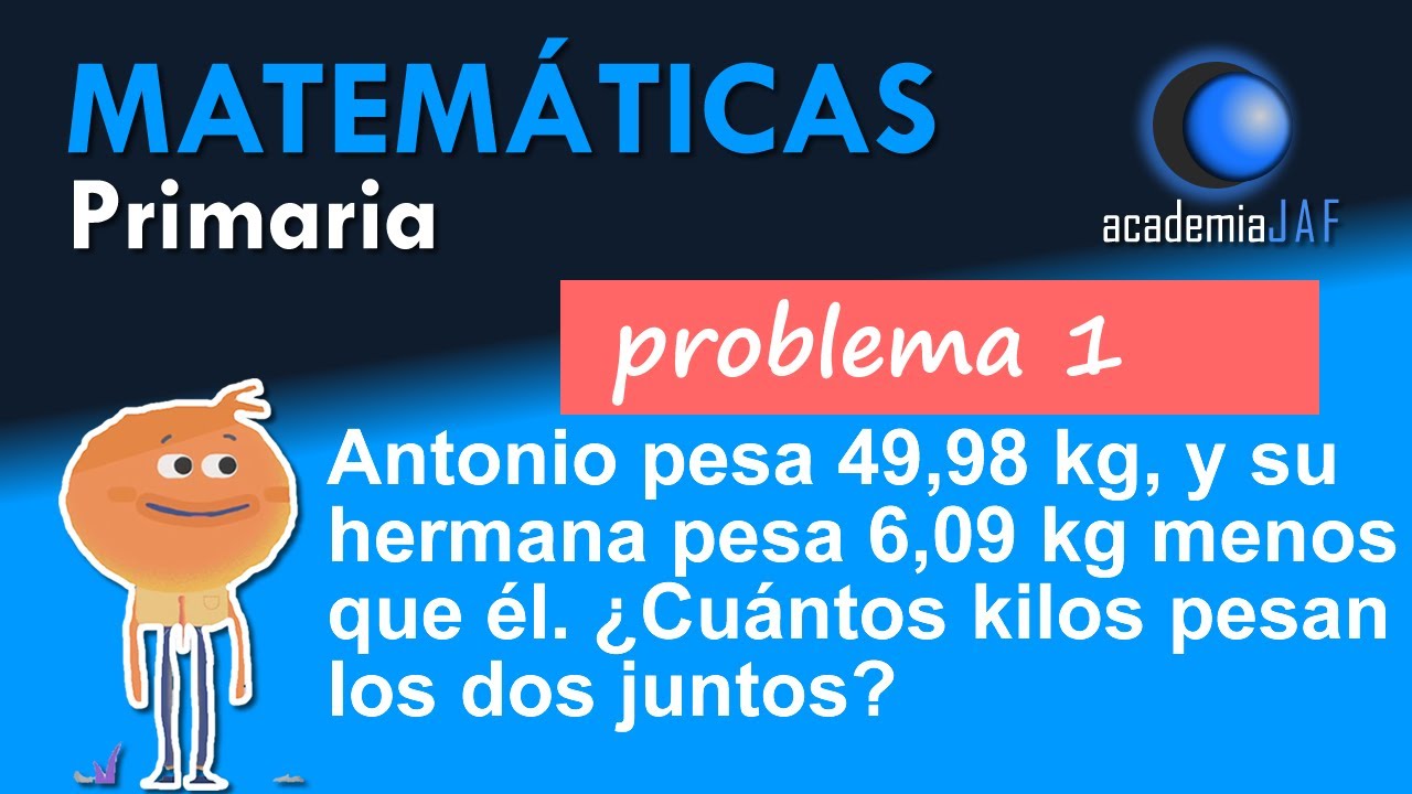 examen problemas con decimales 5 primaria