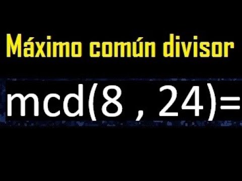 maximo comun divisor 8 y 24