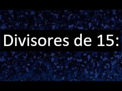máximo común divisor de 15