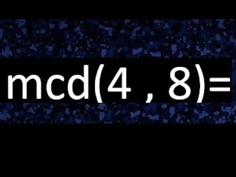 maximo comun divisor de 4 y 8
