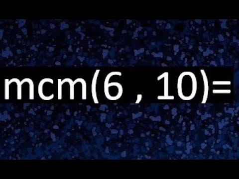 minimo comun multiplo de 10 y 6
