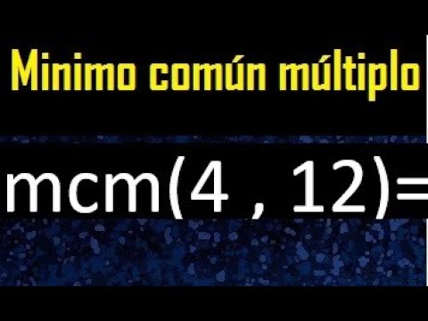 mínimo común múltiplo de 4 y 12