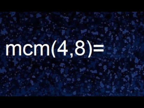 minimo comun multiplo de 4 y 8