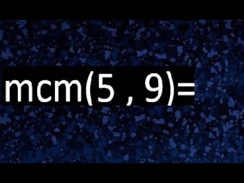 minimo comun multiplo de 5 y 9