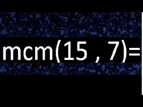 minimo comun multiplo de 7 y 15