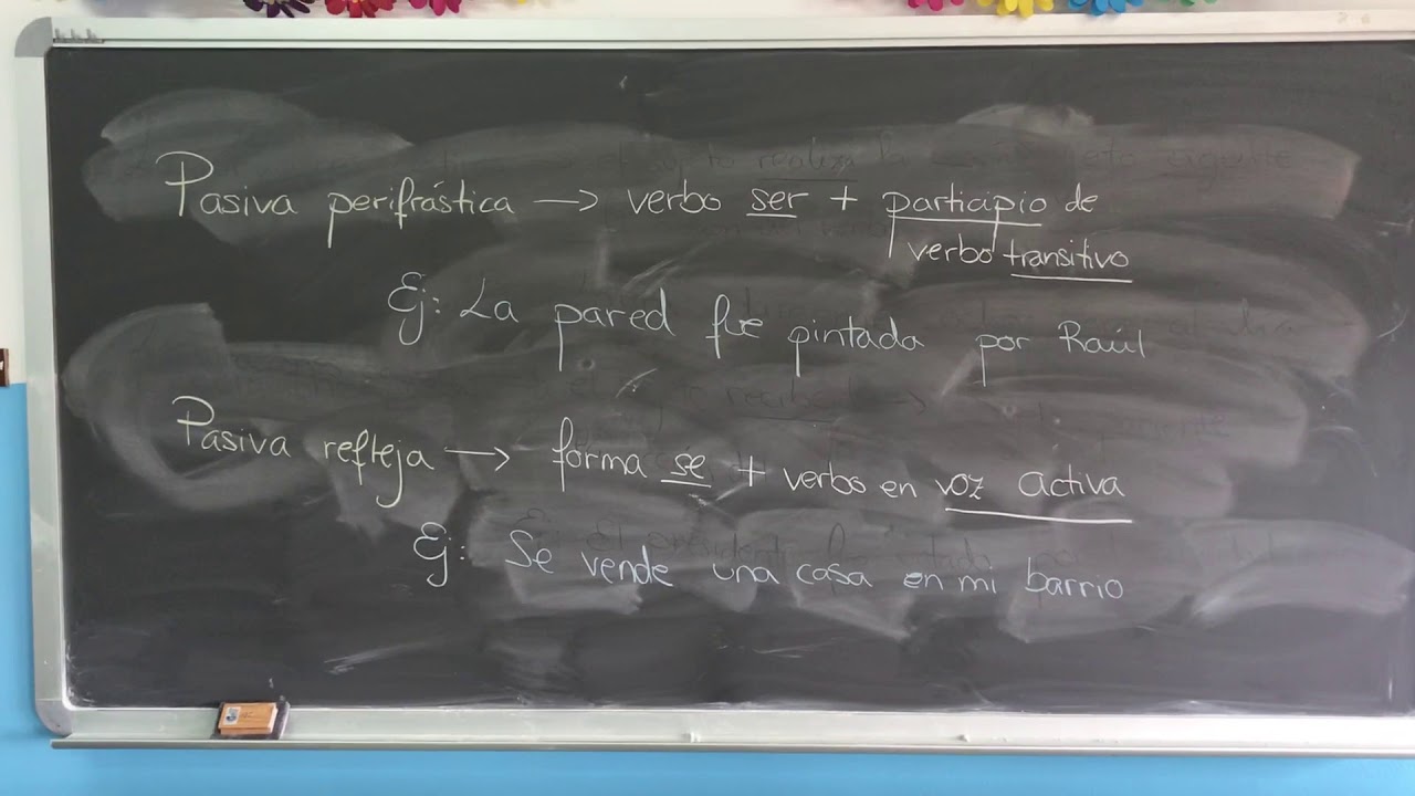 pasiva perifrástica y pasiva refleja