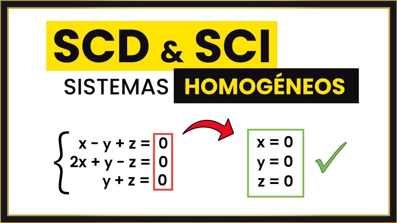 sistemas homogéneos de ecuaciones