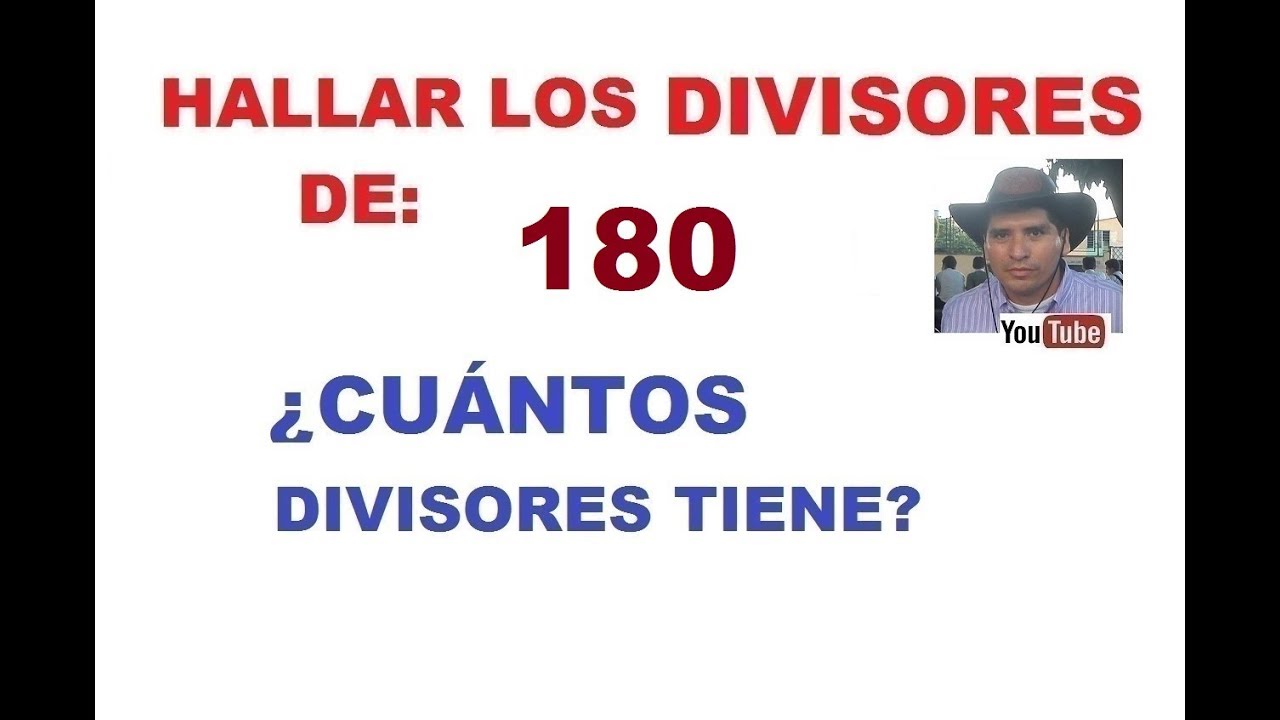 todos los divisores de 180