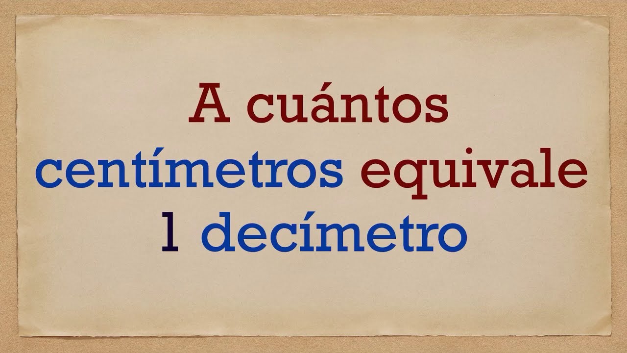 1 decimetro a cm