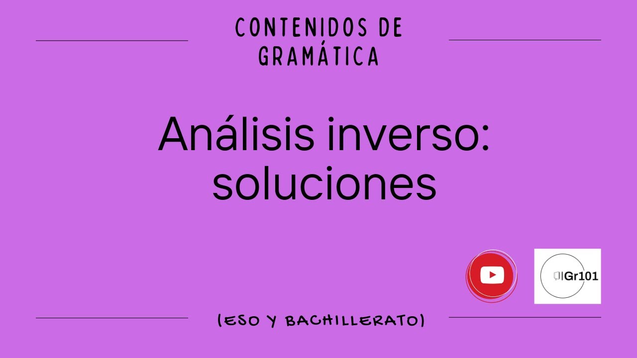 análisis inverso ejercicios resueltos