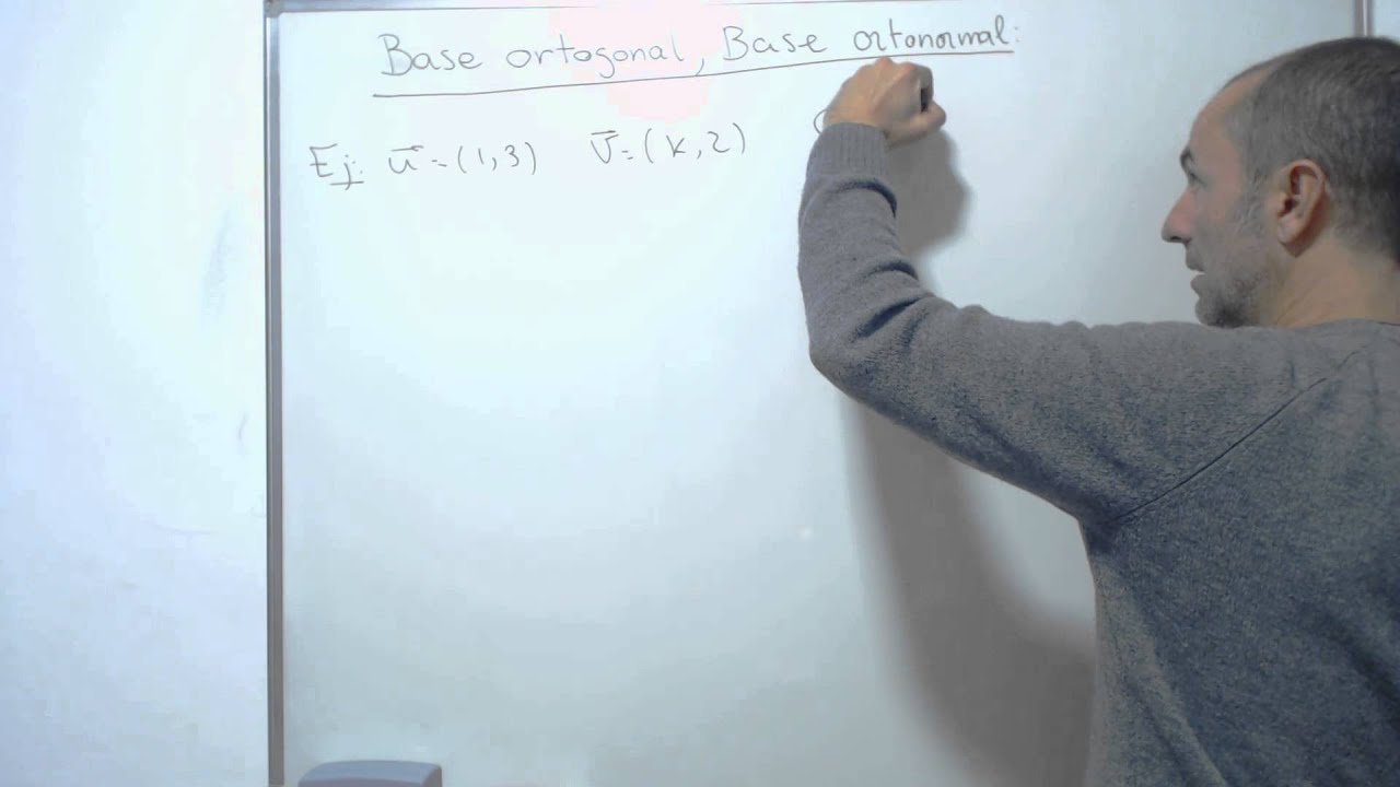 base ortonormal vectores