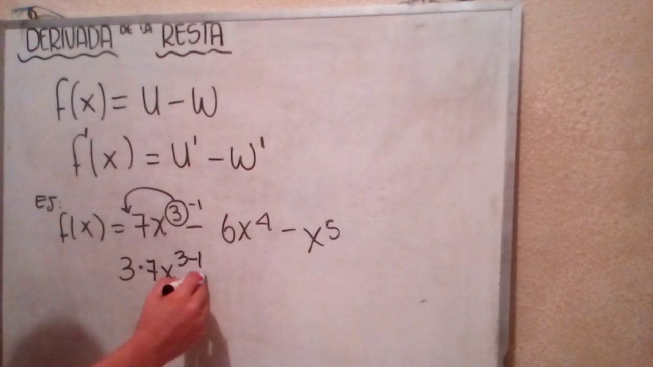 derivada de la resta