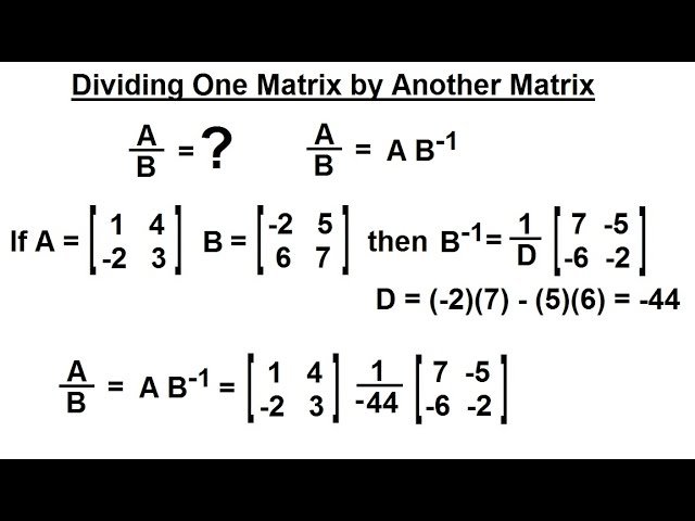 division de matrices