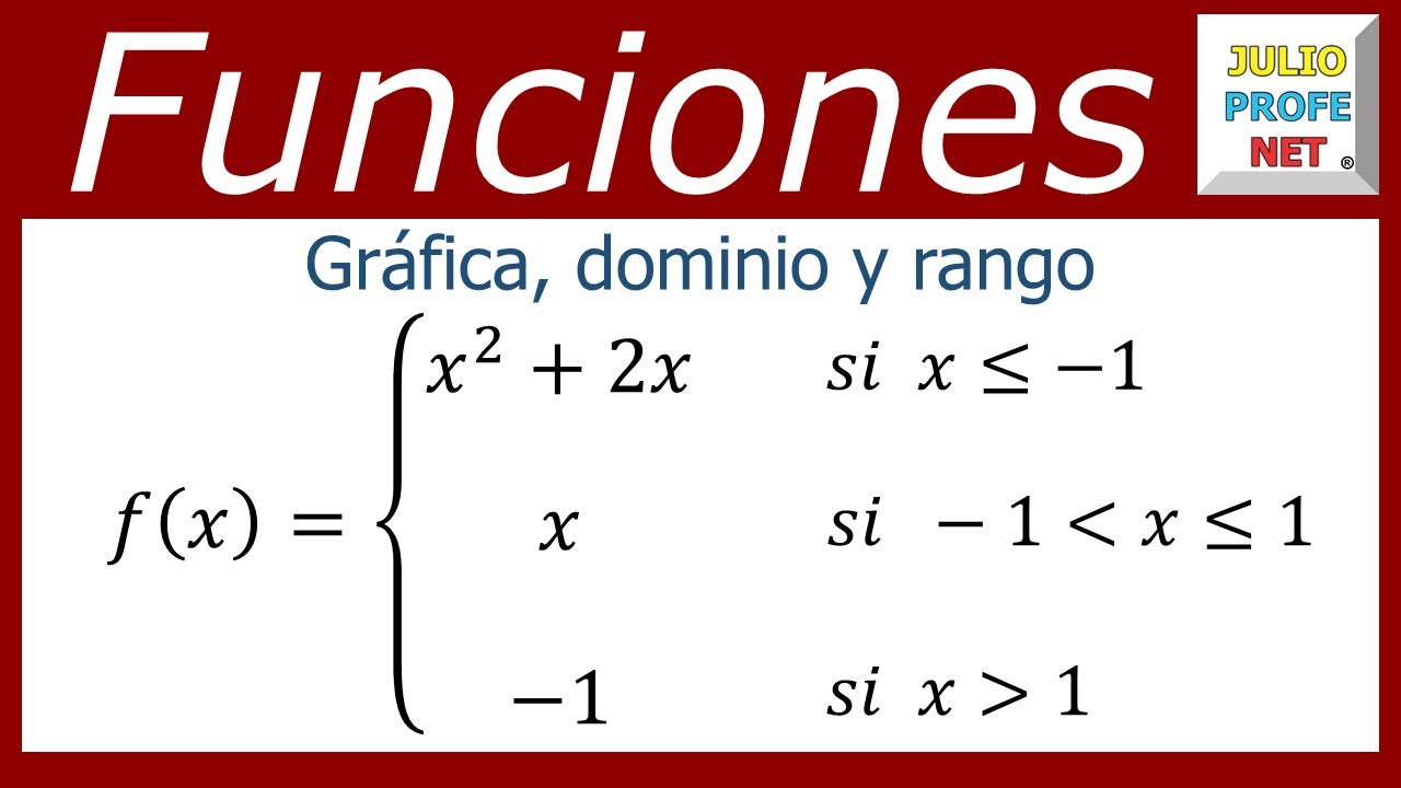 dominio funcion a trozos