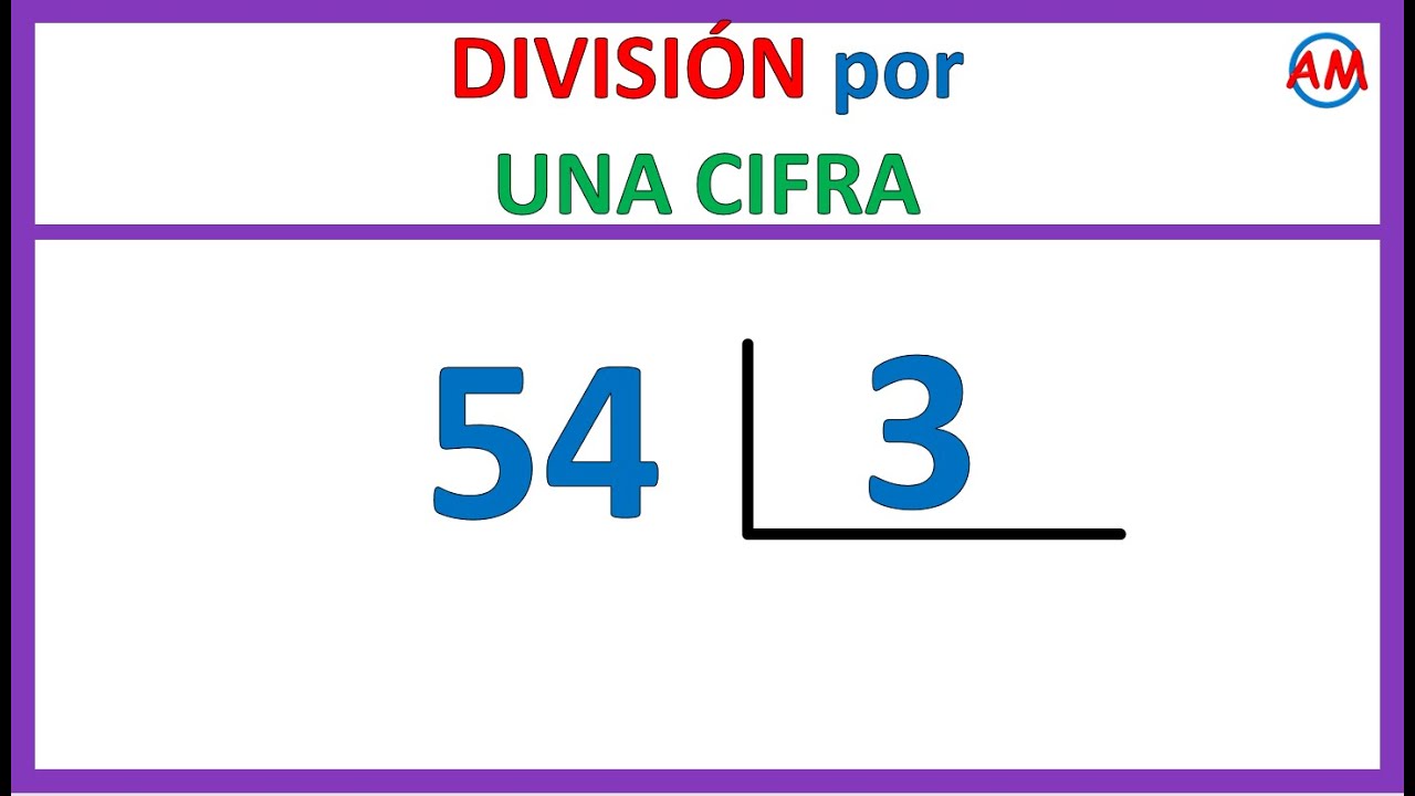 ejercicio de división de una cifra