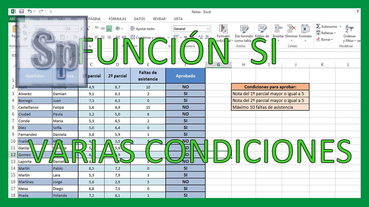 ejercicios excel función si resueltos