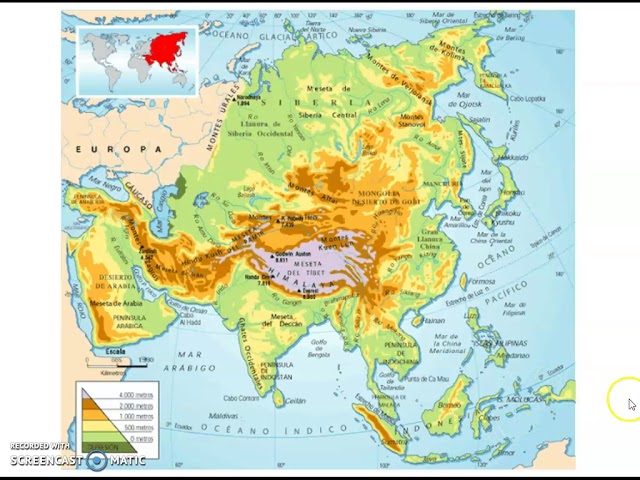mapa de los mares de asia
