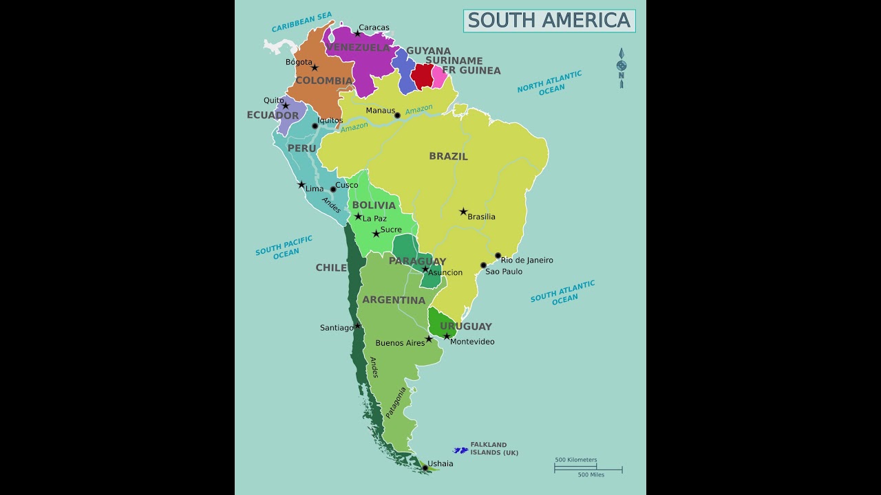 mapa interactivo américa del sur
