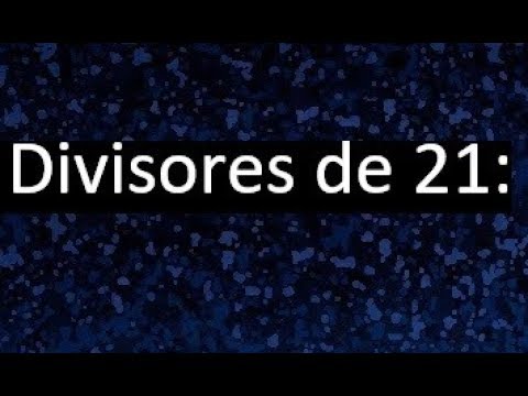 maximo comun divisor de 21