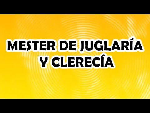 mester de clerecía y mester de juglaría