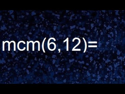 mínimo común múltiplo de 6 y 12