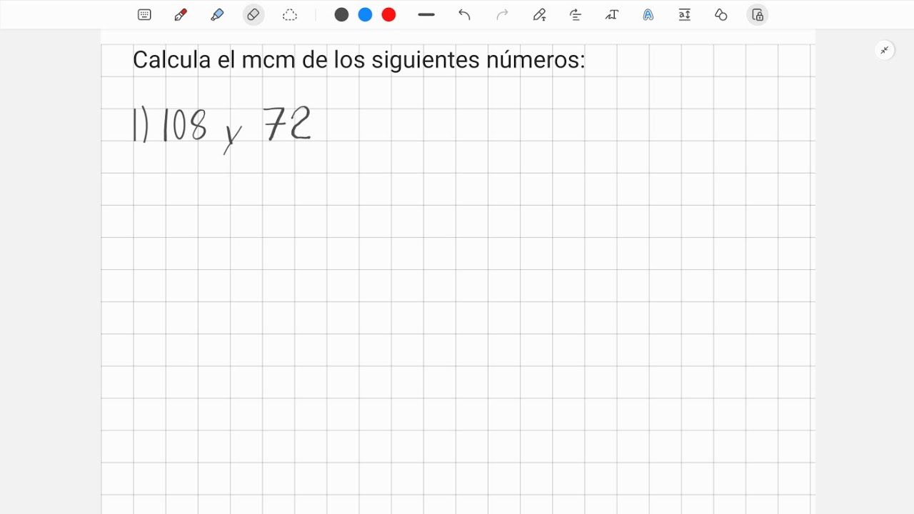 minimo comun multiplo de 72 y 108