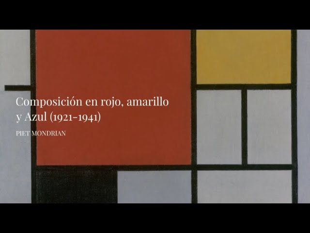 mondrian composición en rojo amarillo y azul