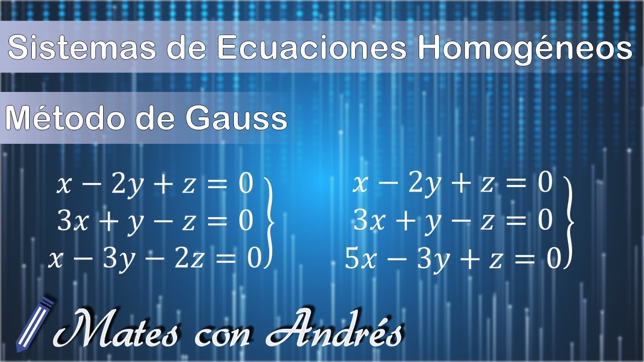 sistemas homogeneos matrices