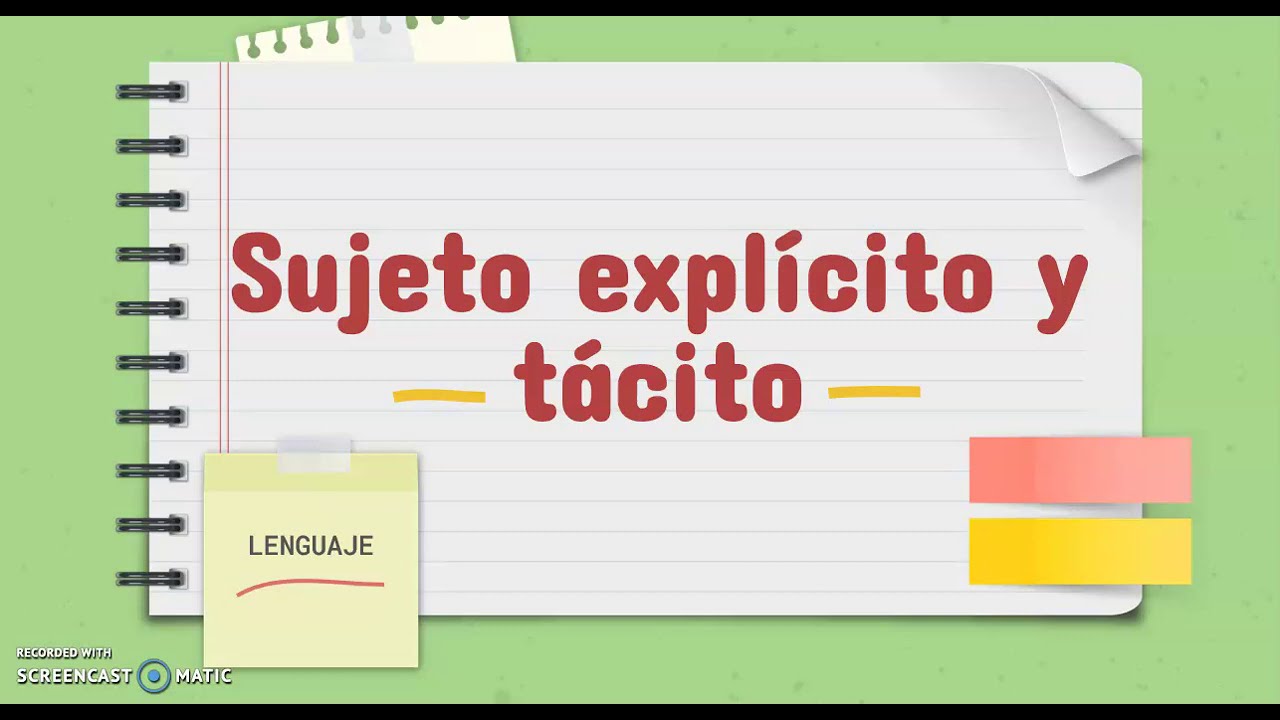 sujeto explicito