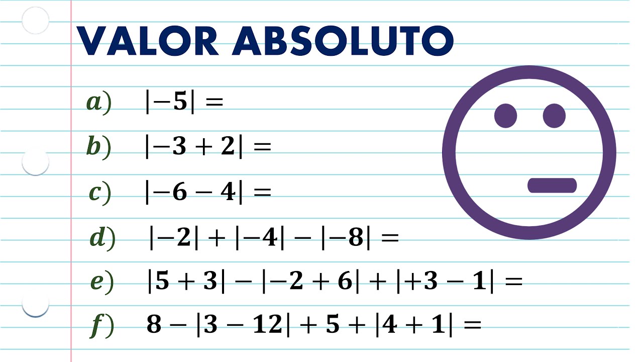 valores absolutos ejercicios