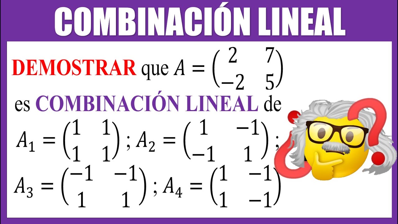combinaciones lineales de matrices