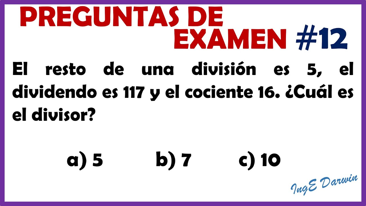 como calcular el divisor de una division