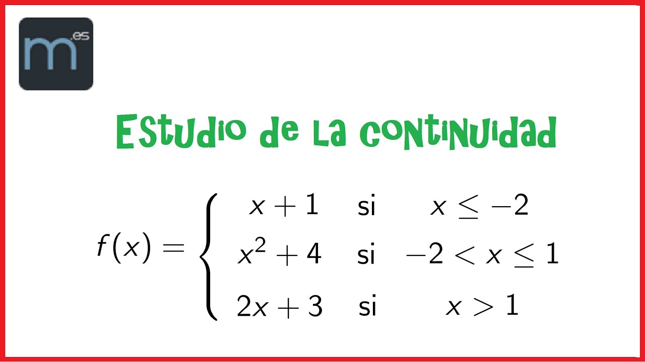 continuidad y discontinuidad de una función