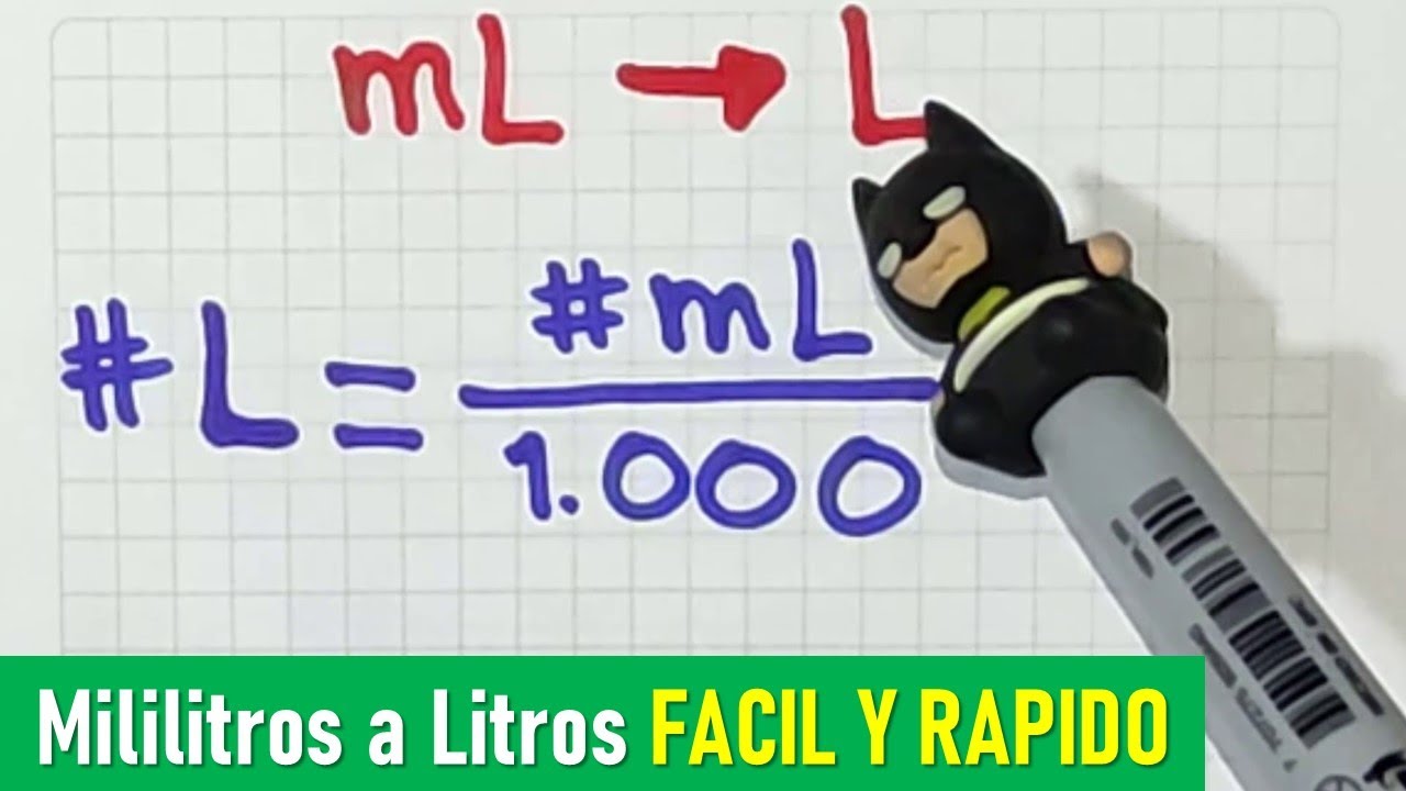 convertir mililitros a litros