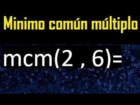cuál es el mínimo común múltiplo de 2 y 6