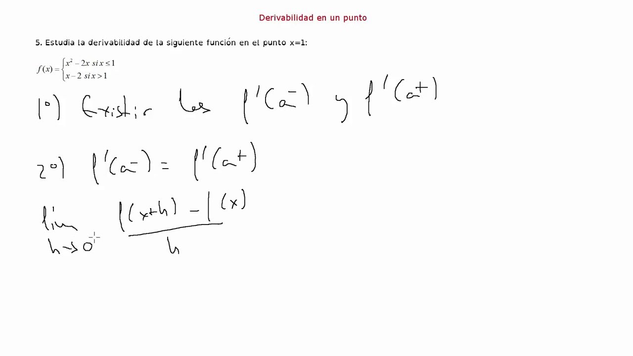 derivabilidad en un punto