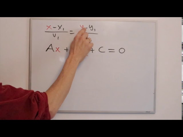ecuacion implicita de una recta