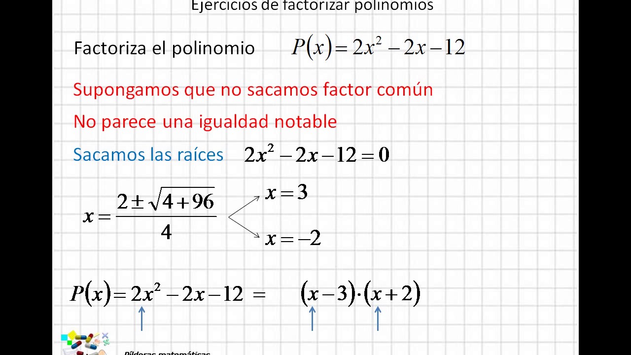 factorizacion polinomios ejercicios