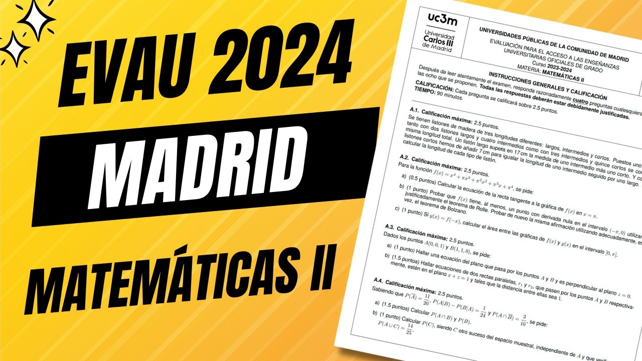matematicas ii evau madrid