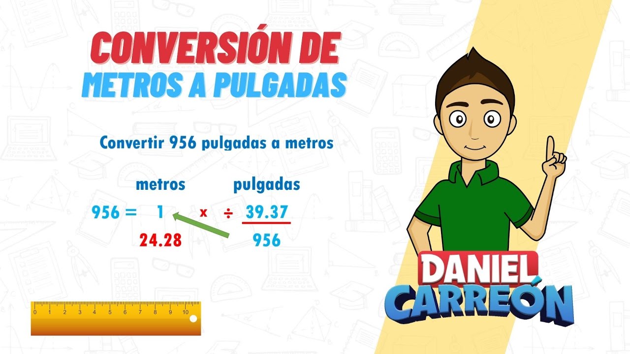 metro a pulgadas