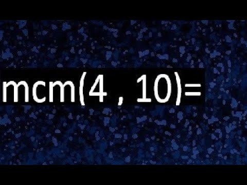 minimo comun multiplo de 10 y 4